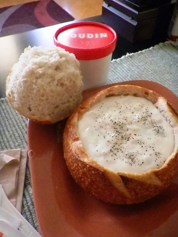 National Clam Chowder Bread Bowl Day - Boudin style