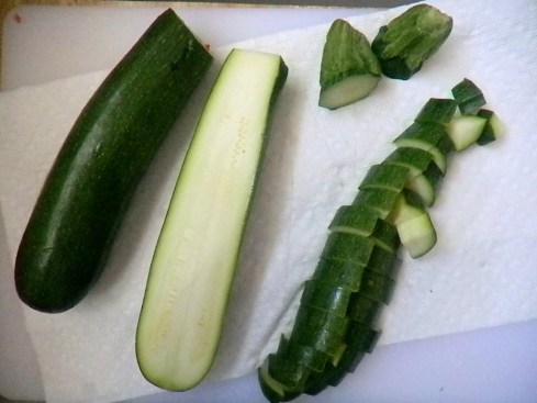 Three zucchinis 
