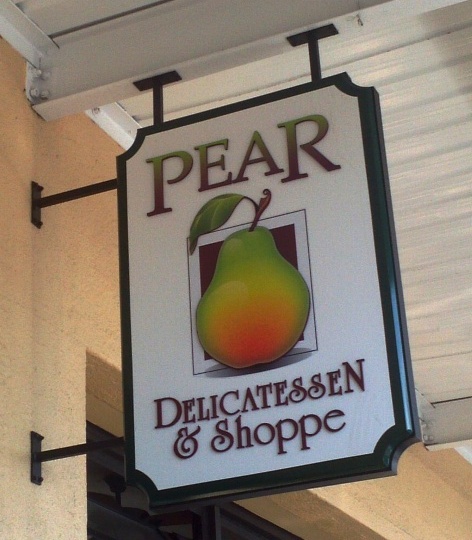 Pear Delicatessen & Shoppe sign